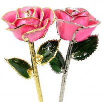 October Birthday Gift: Pink Tourmaline Preserved Rose