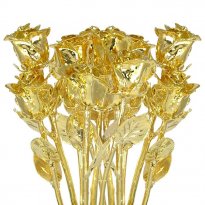 The Ultimate Expression of Love Gold Dipped Rose Bouquet