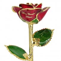 Personalized Gold Dipped Rose Christmas Gift