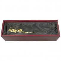 50th Anniversary Gift: Gold Dipped Rose in Rosewood Case