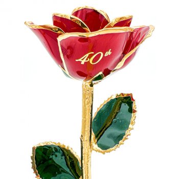 Personalized Rose 40th Anniversary Gift: Love Is A Rose