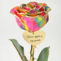 A Mother's Light 11" Personalized 24k Gold Rose Gift