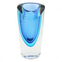 7" Azure Crystal Bud Vase