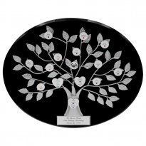 Black Personalized Anniversary Family Tree Plaque