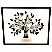 Personalized Anniversary Family Tree Frame with Black Tree
