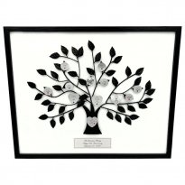Engraved Anniversary Family Tree Frame with Silver Plate
