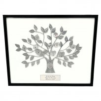 Silver 25th Anniversary Personalized Family Tree Frame
