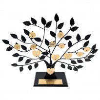 Engraved Family Tree Stand: Gold Plate