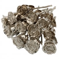 Platinum Dipped Roses: 1 Dozen 8" Rose Bouquet