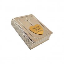Personalized Wedding Gift: Silver Book Cherish Box
