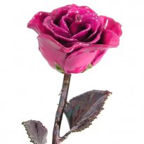 Antique Copper Rose: 11" Fuchsia Rose
