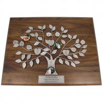 Personalized Silver Family Tree 25th Anniversary Plaque