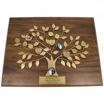 Engraved Gold Family Tree Plaque 50th Anniversary Gift