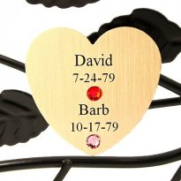 Personalized Family Tree Couples Gold Heart