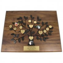Personalized Anniversary Family Tree Plaque with Black Tree