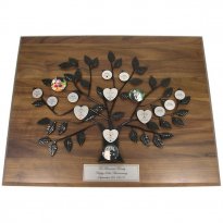 Engraved Anniversary Family Tree Plaque with Silver Plate