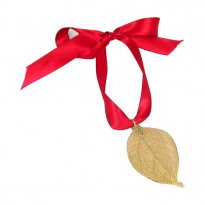 24k Gold Dipped Rose Leaf Ornament
