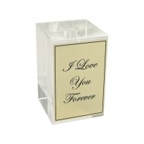 3" Personalized Crystal Cube Vase
