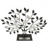 Personalized Family Tree Stand with Silver Plate