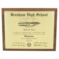 Engraved Graduation Diploma Plaque