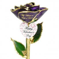 Personalized Hearts of Love Valentine's Day Dipped Rose