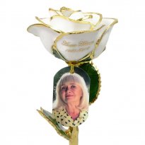 11" Personalized Memorial Photo Rose