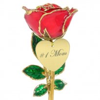 Personalized Mother's Day Gift: 8" Preserved Rose and Heart