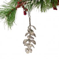 Platinum Dipped Mistletoe Christmas Ornament