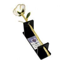 Wedding or Anniversary Preserved Rose in Personalized Stand