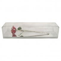 Silver Trimmed Rose in Museum Case