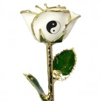 Personalized Yin-Yang White Rose