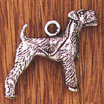Sterling Silver Dog Charm: Airedale
