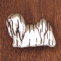 Sterling Silver Dog Pin: Lhasa Apso