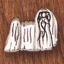 Sterling Silver Dog Pin: Maltese
