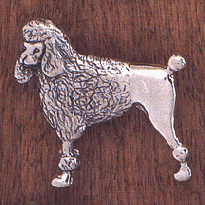 Sterling Silver Dog Pin: Poodle