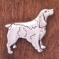 Sterling Silver Dog Pin: Springer Spaniel