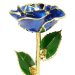 24k Gold Trimmed Dark Blue Rose