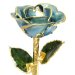 24k Gold Trimmed Light Blue Rose